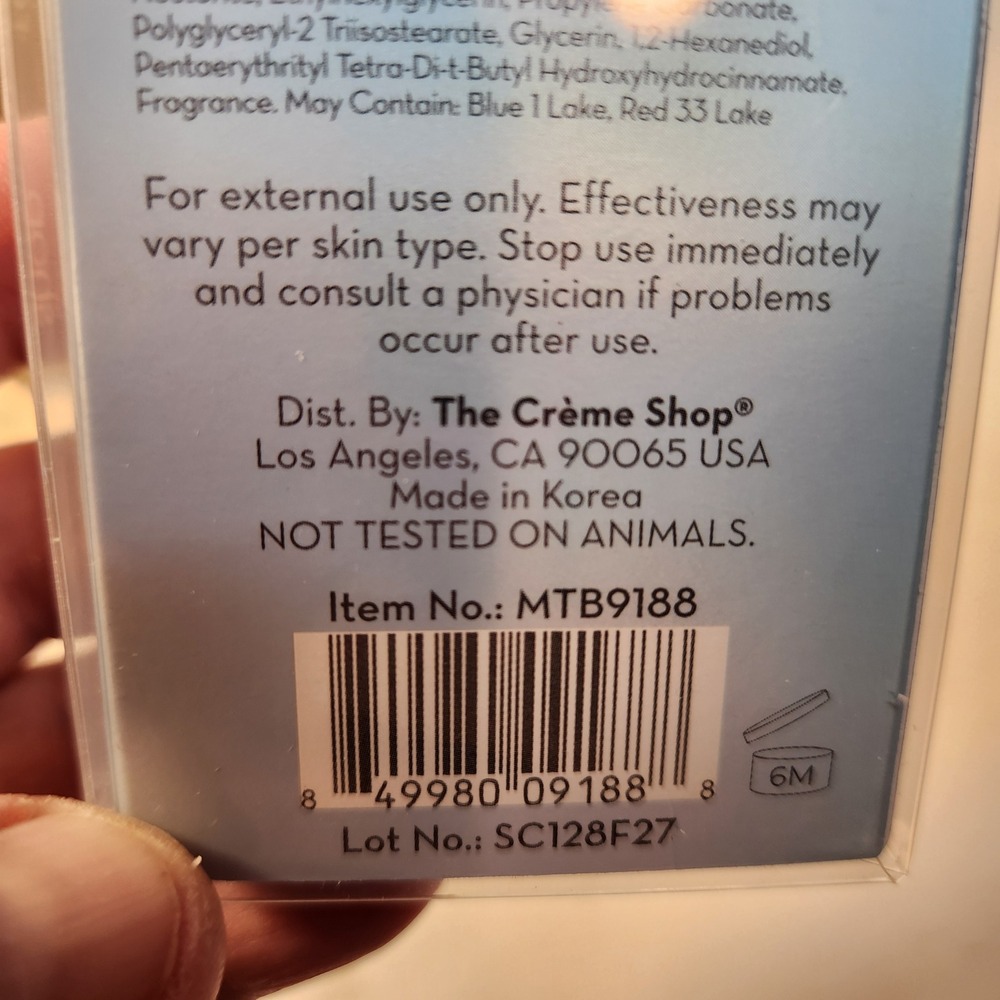 The Creme Shop Aqua Cure Intense Hydration Multi-Balm 6 Pack MTB9188 NEW - Picture 8 of 8